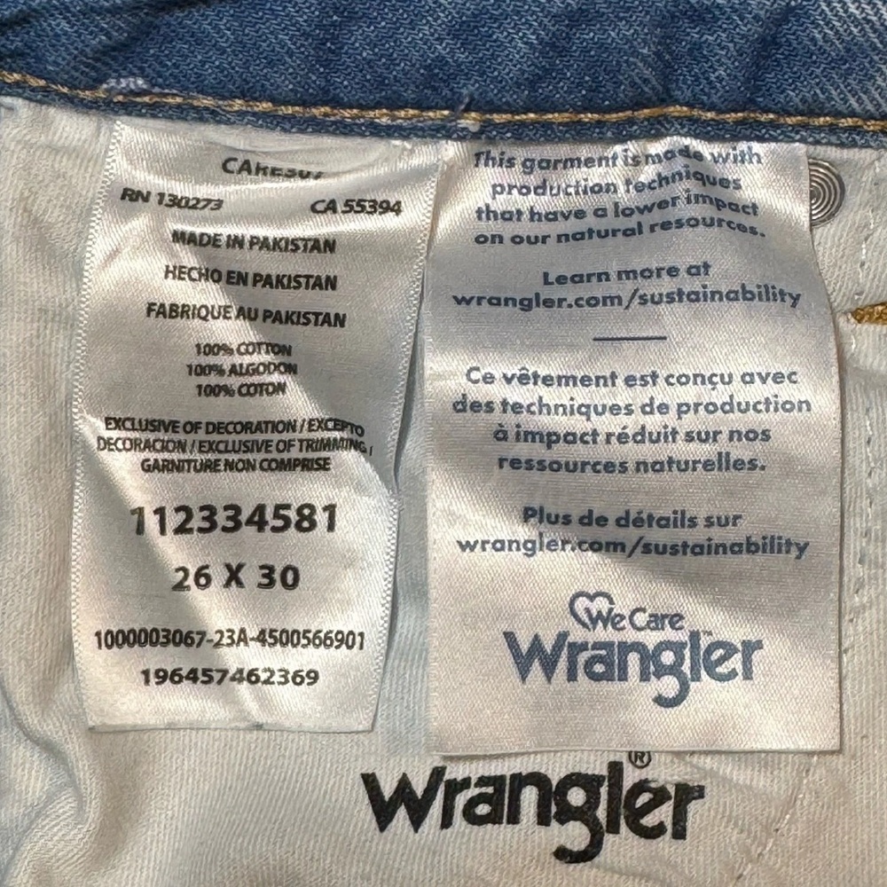 WRANGLER Wanderer 622 Jeans size 26 High Rise Flare 30” Inseam Bell Bottoms - Picture 11 of 13